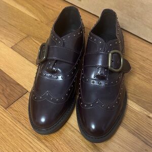 Marc Fisher Dark Burgundy Leather Oxfords Size 8